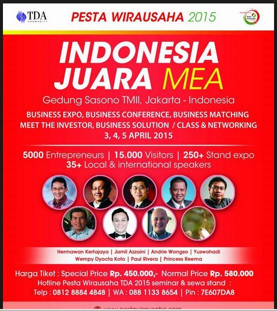banjir jakarta harga tiket pesta wirausaha 2015