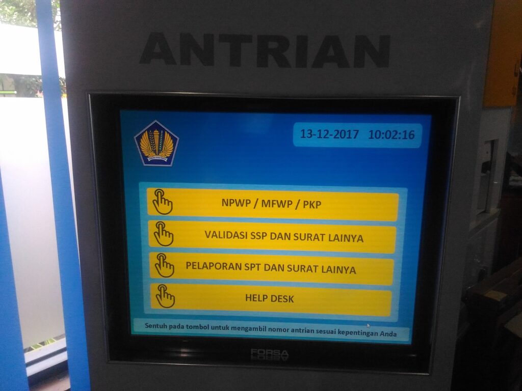 Software Mesin Antrian di Kelurahan mesin antrian kantor pajak 1