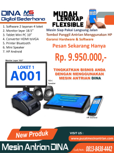 mesin antrian digital sederhana dina