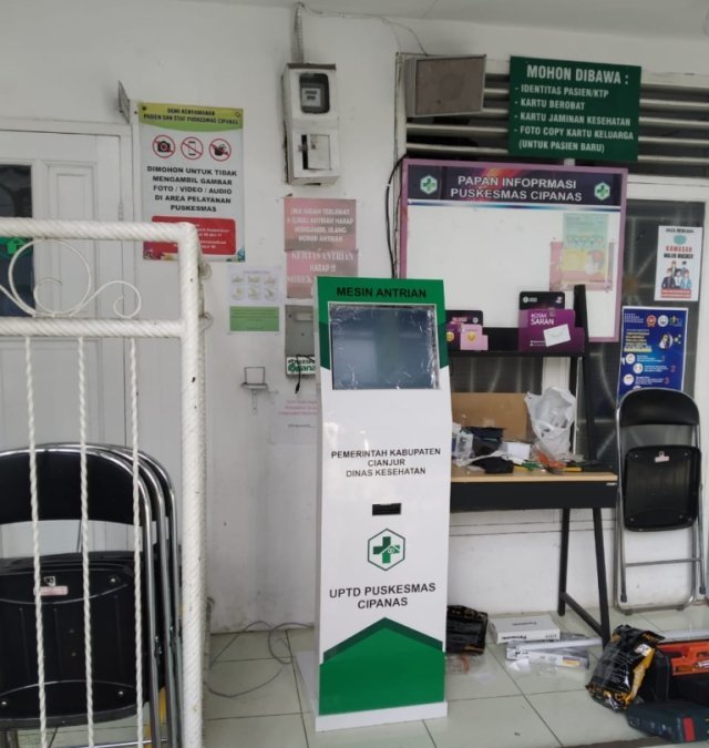jual mesin antrian puskesmas cipanas