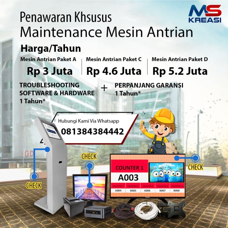 service mesin antrian mskreasi