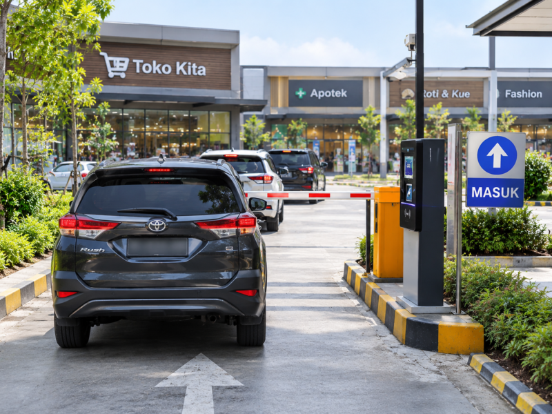 palang parkir otomatis 2 gate